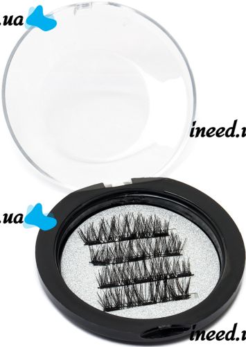 Магнитные ресницы на ленте Magnetic Lashes Professional Eyelash 3D многоразовые накладные ресницы на магнитном основании в круглом футляре 26 мм