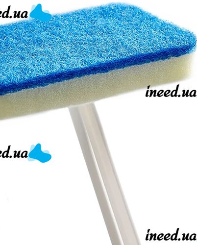 Щетка для чистки ванны и плитки Glass Eraser LY-516 2 в 1 трапециевидная губка для мытья пола, стен и окон с длинной ручкой и сменными насадками