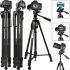Tripod for Camera and Phone Weifeng WT-3520 140 cm Universal Tripod Holder for Camera and Smartphone with Video Head, Tripod for Selfie