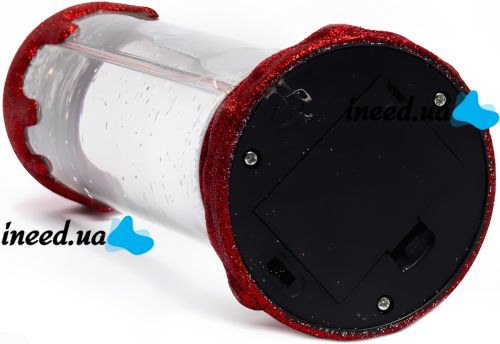 Ночник свеча Romantic Candle H-86 декоративная масляная свечка со снегом и блестками, светильник со светодиодной LED подсветкой на батарейках RGB