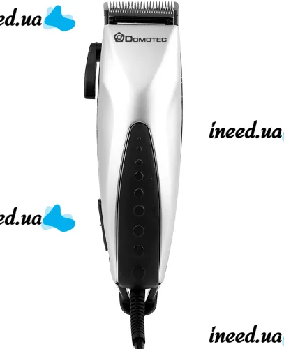 Проводная машинка для стрижки волос Domotec MS-3305 12W профессиональный триммер для окантовки бороды и усов со сменными насадками Белый
