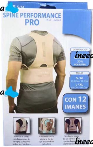 Magnetic Fixing Posture Corrector Spime Performance Pro Man L XL Orthopedic Corset Bandage for Slouching and Back Alignment with 12 Magnets