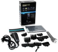 Men's hair clipper Gemei GM-836 wired trimmer for cutting and edging beard and mustache with replaceable nozzles in a case from IGemei network