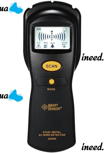 Детектор скрытой проводки и металла Smart Sensor AR 906 цифровой искатель для поиска проводов в стенах, индикатор AR906 с дисплеем и звуковым оповещением