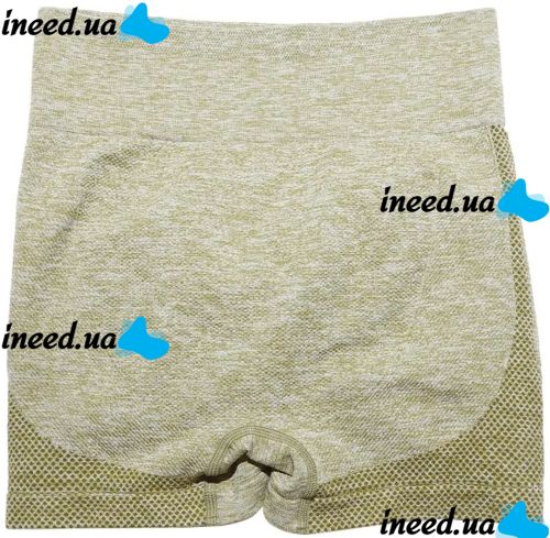 Женские бесшовные шорты Lifting Yoga Shorts XZY8855 утягивающие спортивные велосипедки с высокой талией и эффектом пуш ап для фитнеса Желтые S-XXL