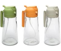 Диспенсер с распылителем для масла Multifunctional Oiler LY-643 470 мл стеклянная спрей бутылка с дозатором для уксуса и хранения жидких продуктов