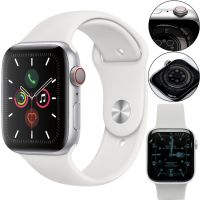 Наручные Смарт часы Smart Watch T500 спортивные с микрофоном, тонометром IP67 Aluminium 44mm умные часы с функциями фитнеса и здоровья Белые