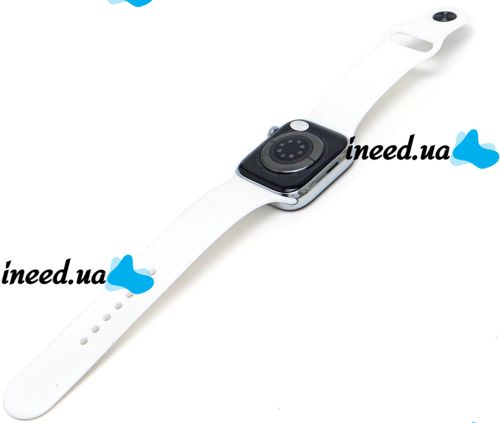 Наручные Смарт часы Smart Watch T500 спортивные с микрофоном, тонометром IP67 Aluminium 44mm умные часы с функциями фитнеса и здоровья Белые
