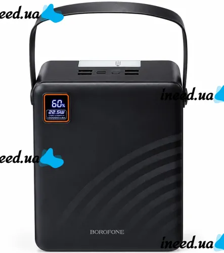 Портативное зарядное устройство Power Bank Borofone BJ85 100000mAh 22.5W 4USB 2TYPE-C с быстрой зарядкой, внешний аккумулятор повербанк с фонарем
