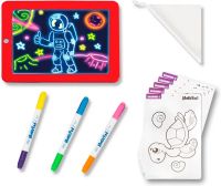 Световой 3D планшет Magic SketchPad RD-2003 волшебная детская светодиодная Led доска для рисования светом с дисплеем и неоновыми маркерами от 3-х лет