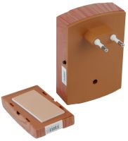 Дверной звонок Luckarm A601 от розетки 220V Brown беспроводная кнопка передатчик сигнала и приемник от сети на 32 мелодии для входной двери до 150 м