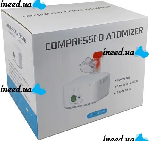 Компрессионный небулайзер с маской Compressed Atomizer JSL-W310 10 мл портативный ручной ингалятор с насадками 5 кПа распылитель для ингаляций от USB