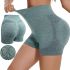 Women's Seamless Lifting Yoga Shorts XZY8855 Stretchy High Waist Push Up Sport Cycling Shorts for Fitness Green S-XXL