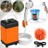 Lixada MY-880 7800 mAh Rechargeable Shower with Pump and Showerhead—Portable Travel Shower for Cars with Temperature Sensor and LED Display for Camping