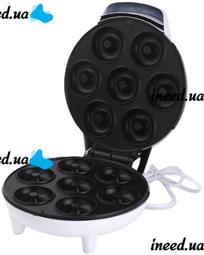 Электрическая машинка для пончиков Donut Maker XL-615 750W 7 штук аппарат для приготовления и выпекания донатов дома с антипригарным покрытием XL615