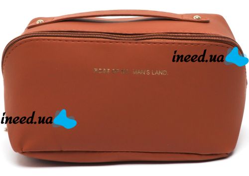 Косметичка органайзер для хранения косметики Rose Of Mon's Land Beauty Box Bag женская дорожная сумка с ручкой, водонепроницаемая Mons Коричневая 