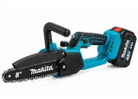 Аккумуляторная цепная мини пила Makita DUC101Z 48V 5Ah 8" на 2 аккумулятора, бесщеточная электропила с полуавтоматической смазкой цепи в кейсе Макита