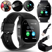Наручные Смарт часы Smart Watch T8 Black c камерой, диктофоном и фитнес трекером, аккумуляторные умные Bluetooth часы с пульсометром Черные