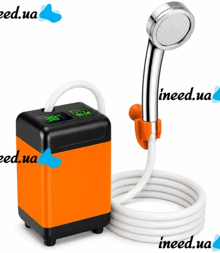 Аккумуляторный душ с насосом и лейкой Lixada MY-880 7800 мАч туристический портативный автодуш с датчиком температуры и LED дисплеем для кемпинга