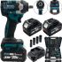 Беспроводной ударный гайковерт Makita DTW500BL 20V 4Ah 2 аккумулятора, Аккумуляторный бесщеточный гайковерт PROFI-TEC 350 Нм с головками в кейсе