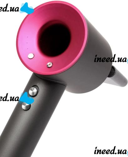 Фен для укладки и сушки волос Super Hair Dryer Supersonic HD07 5 в 1 стайлер со сменными магнитными насадки, защитой от перегрева и турборежимом 1600 W Розовый