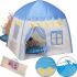 Детская игровая палатка в виде домика Garden Play Tent 130х130х100 см с окнами для дома и улицы, Игровой шатер для детей с сумкой Синий