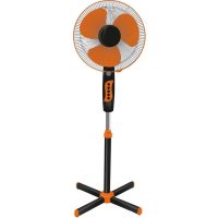 Підлоговий вентилятор Domotec MS-1619 40 см stand fan 16" дюймів 40W помаранчевий Домотек Orange на телескопічній ніжці з поворотом і нахилом
