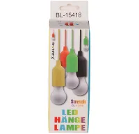 Подвесная LED лампа на шнурке Bailong BL-15418 портативный светодиодный фонарь на веревке, навесная лампочка на батарейках TY-6088 Холодный белый 