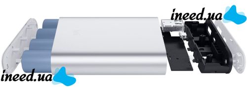Portable Charger Xiaomi MI Power Bank 20800 mAh External Battery, Charging for IOS Android Phone Powerbank 2.1A USB Silver