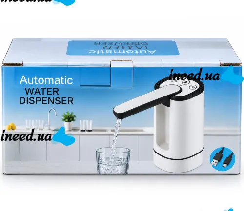 Аккумуляторная складная помпа Water Pump XL-1407 электрический дозатор для питьевой воды на бутыль кулера 4W автоматическая раскладная электропомпа