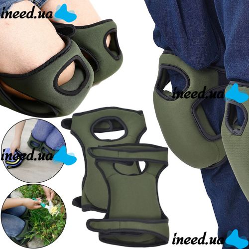 Садовые наколенники Knee Pads универсальная защитная пара наколенников из пены для строительства, огорода, ремонтных и садовых работ 23х46 см Хаки