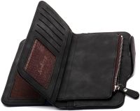 Женский замшевый кошелек Baellerry Forever N2345 Black женское мини портмоне на 10 отделений для купюр и мелочи 19х10.5 см Черный