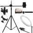 Floor stand Tripod Crane H13 Studio Tripod for shooting from above, object tripod with lamp mount and phone holder 55-160 cm