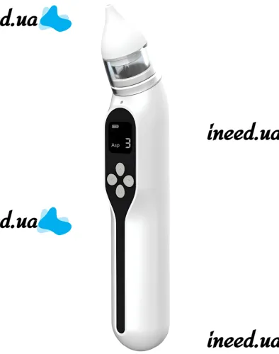 Детский аккумуляторный назальный аспиратор Baby Nasal Aspirator NS-D1004 электрический соплеотсос для носа с насадками и встроенной музыкой от USB