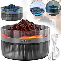 Humidifier Night Light Volcano Volcano Humidifier K3 2 L Desktop Ultrasonic Aroma Diffuser with Flame Effect and LED Backlight