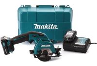 Аккумуляторная дисковая пила Makita HS301DWYE 10.8V 1.5Ah ручная циркулярная пила 85 мм 25.5 мм на два аккумулятора для чистого распила в кейсе