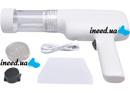 Ручна машинка для приготування і нарізки локшини Pasta Maker XL-859 Пастамейкер бездротовий пістолет, знімний прес з насадками на акумуляторі Білий