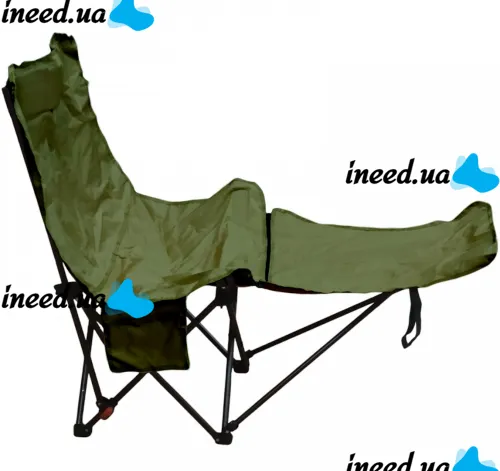 Раскладное кресло шезлонг Паук Lesko DL-274 Green до 120 кг для кемпинга 160х55х60 см складной туристический лежак раскладушка в чехле Зеленый Ranger