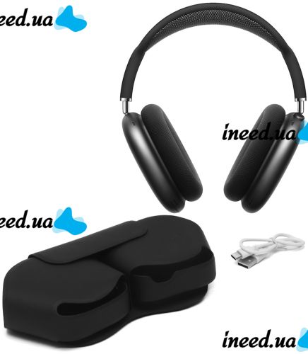 Беспроводные Bluetooth наушники AirPods Max Black полноразмерные блютуз стереонаушники с микрофоном и шумоподавлением в чехле Smart Case MGYJ3 Черные