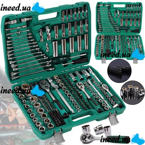 A set of tools in a New Tools case for 216 items, a car hand-held set of car tools, bit heads, car keys in a suitcase Ultra