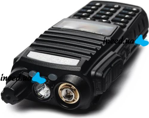 Двухдиапазонная рация Baofeng UV82 5W на 128 каналов до 7 км портативная цифровая радиостанция с гарнитурой и двойной кнопкой 2800 мАч UV-82 Черная