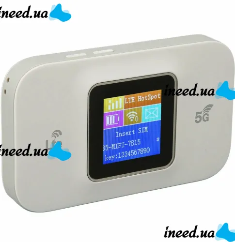 Портативный роутер модем с экраном Wireless Mobile Wi-Fi Pro MF68E 4G/5G аккумуляторный вай фай маршрутизатор со слотом сим карты и съемной батареей