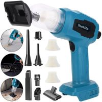 Аккумуляторный пылесос Makita CVC-21 21V с насадками, беспроводной ручной автопылесос Макита 3 режима скорости для сухой уборки в авто и дома Синий