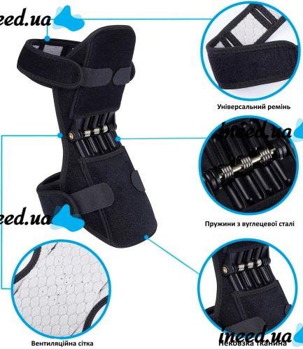 Коленные стабилизаторы Powerknee Nasus Sports усилитель бандаж, фиксатор коленного сустава, универсальный комплект для поддержки и усиления на колени