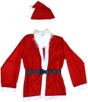 Santa Claus New Year Costume Men's Masquerade Set For Adults Santa Claus Universal Classic Set with Beard Santa Claus Red