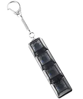 Брелок антистресс кейкап Switch Keychain SK-04 игрушка кликер с 4 механическими клавишами, карабином для ключей и RGB подсветкой Черная Jedel