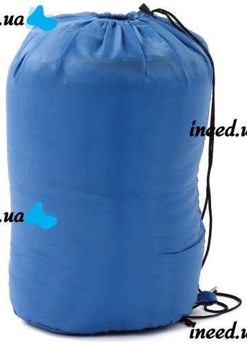Спальный мешок Tramp TR-2175 до -20 градусов 210Х75 см водоотталкивающий утепленный туристический зимний спальник на молнии с капюшоном Синий