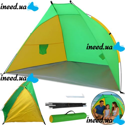 Rakushka Send Tent WM-0T103 Green 210×120×105 cm Automatic Beach Tent with Frame for Camping