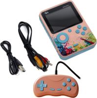 Портативная игровая мини консоль с джойстиком Game Player G5 на 500 встроенных игр, карманная ретро приставка к телевизору AV Micro USB Розовая