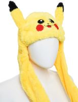 Светящаяся Зверошапка Bambi, Pikachu ZB-15 с длинными двигающимися ушками и светодиодной LED подсветкой, детский карнавальный головной убор игрушка ZB-16